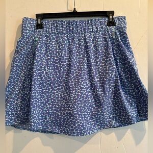 T by Talbots Blue Patterned SKORT Sz Medium